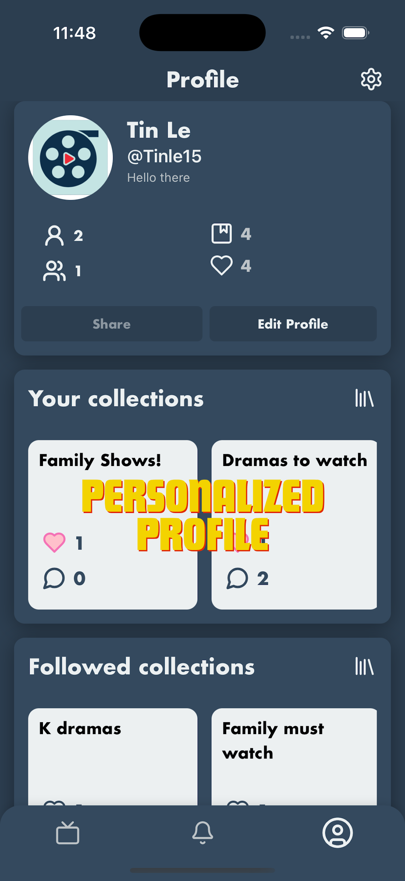Phim App - Profile